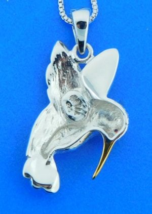 sterling silver hummingbird pendant