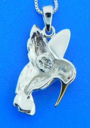 sterling silver hummingbird pendant