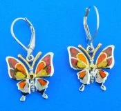 sterling silver butterfly earrings