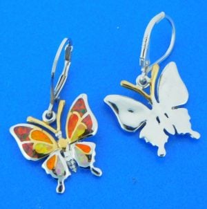 sterling silver butterfly earrings