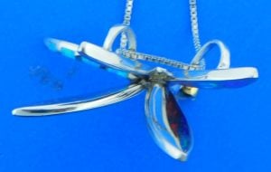 sterling silver dragonfly pendant sterling silver & opal