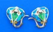 manta ray sterling silver earrings