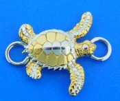 sterling silver sea turtle bracelet topper