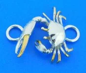 sterling silver crab bracelet topper