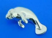 sterling silver manatee pendant