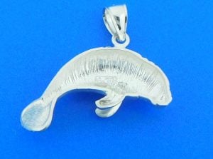 sterling silver manatee pendant