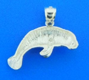 sterling silver manatee pendant