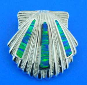 sterling sliver scallop shell slide sterling silver