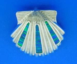 sterling sliver scallop shell slide sterling silver