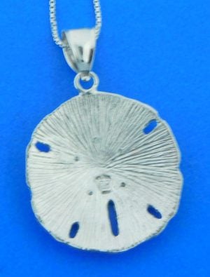 sand dollar white gold pendant
