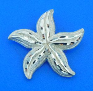 sterling silver starfish slide pendant