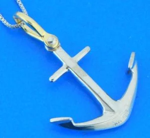 anchor pendant sterling silver 14k steven douglas