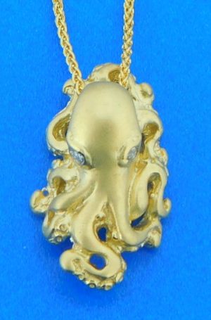 14k steven douglas octopus pendant