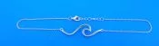 sterling silver wave anklet