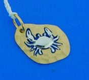 denny wong 2-tone crab pendant 14k