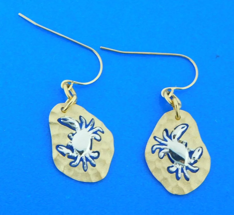 Denny Wong Crab Dangle Earrings, 14k 2-Tone - Image 3