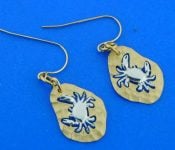 14k denny wong 2-tone crab earrings