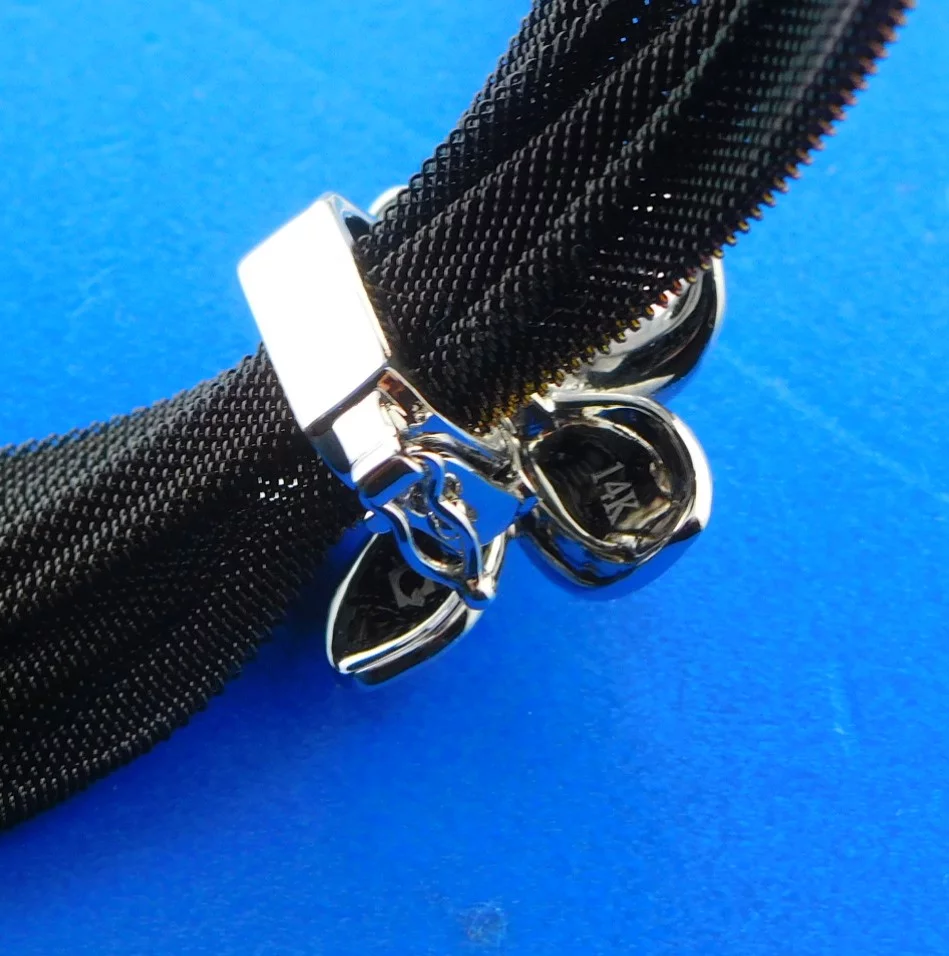 Denny Wong Plumeria Pendant/Slide,14k White Gold - Image 4