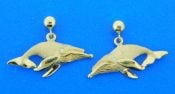 humpback whale earrings 14k denny wong