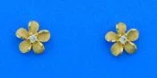 14k plumeria earrings denny wong