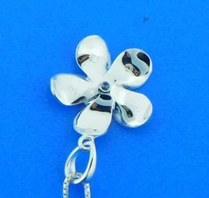 14k white gold denny wong plumeria pendant