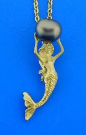 denny wong mermaid pendant 14k pearl