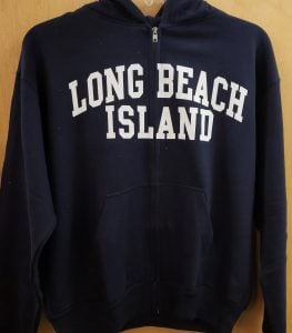 lbi navy zipper hoodie