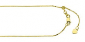 14k yellow gold adjustable .8mm box chain