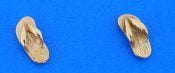 14k rosr gold flip flop earrings