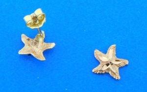14k starfish earrings