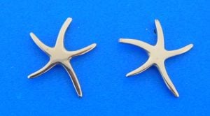 14k rose gold starfish earrings