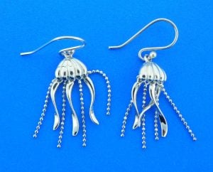 sterling silver jellyfish earrings