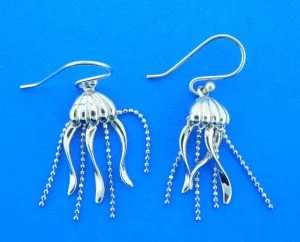 sterling silver jellyfish earrings