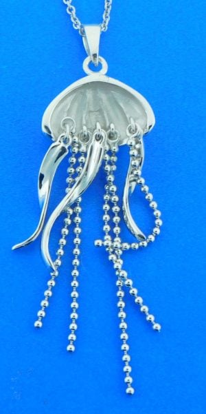 sterling silver jellyfish pendant