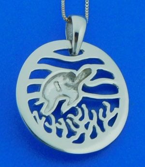 sterling silver sea turtle pendant