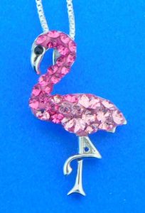 sterling silver flamingo pendant