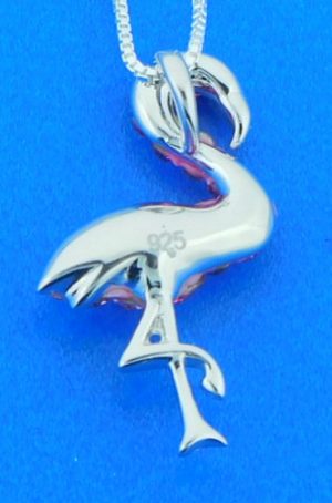 sterling silver flamingo pendant