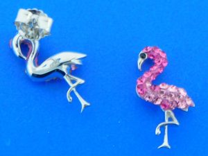 sterling silver flamingo earrings