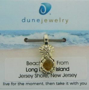 lbi beach sand pineapple charm dune jewelry