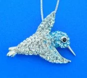 sterling silver hummingbird pendant