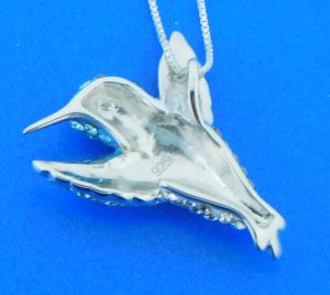 sterling silver hummingbird pendant