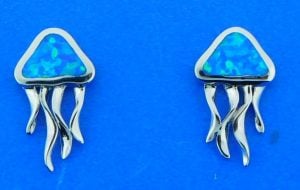 sterling silver jellyfish earrings