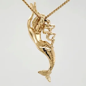 14k steven douglas goldie mermaid pendant