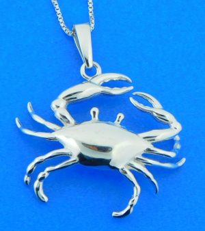 sterling sil 3-d crab pendant
