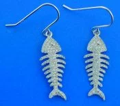 sterling silver bonefish earrings