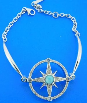 sterling silver compass bracelet