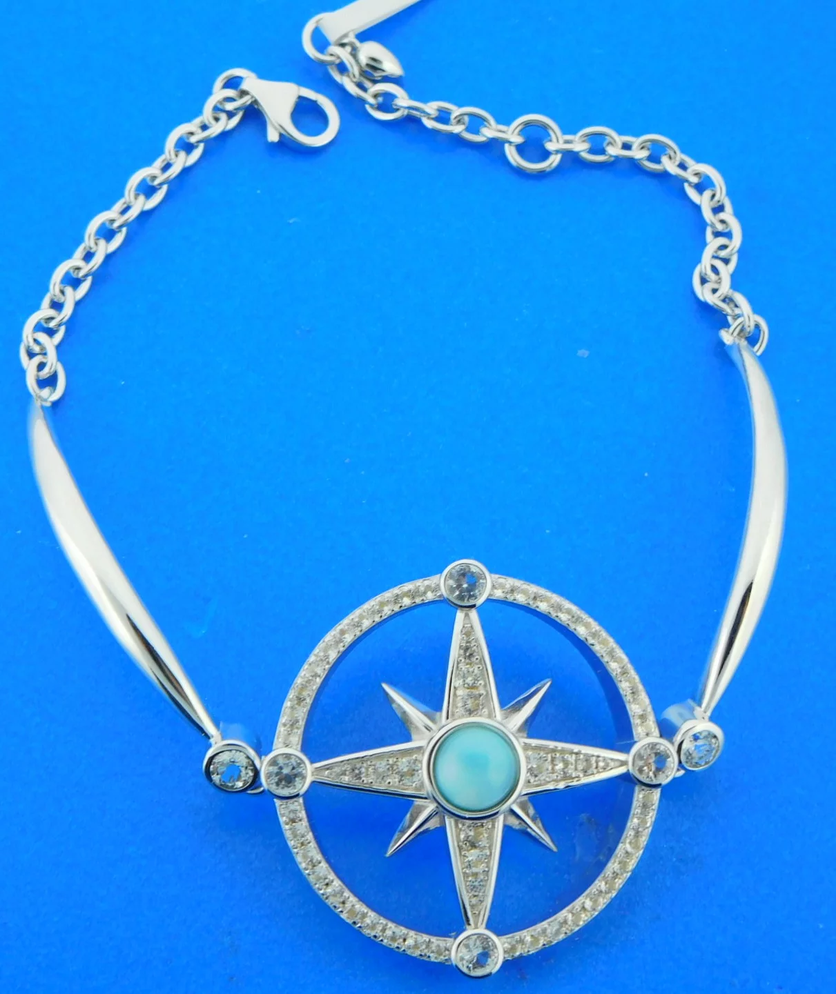 sterling silver compass bracelet