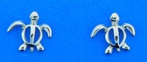 sterling silver honu sea turtle earrings