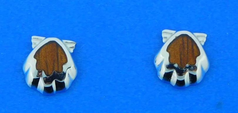 sterling silver scallop shell earrings