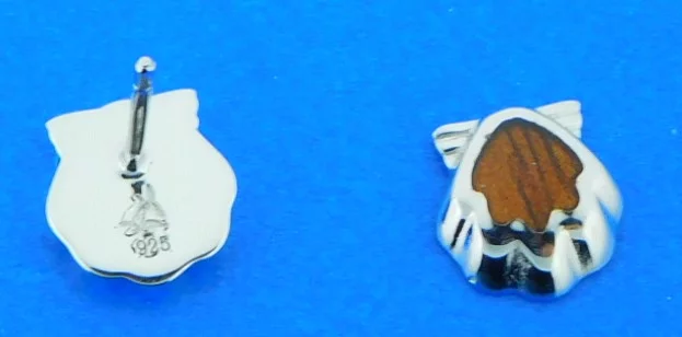 sterling silver scallop shell earrings